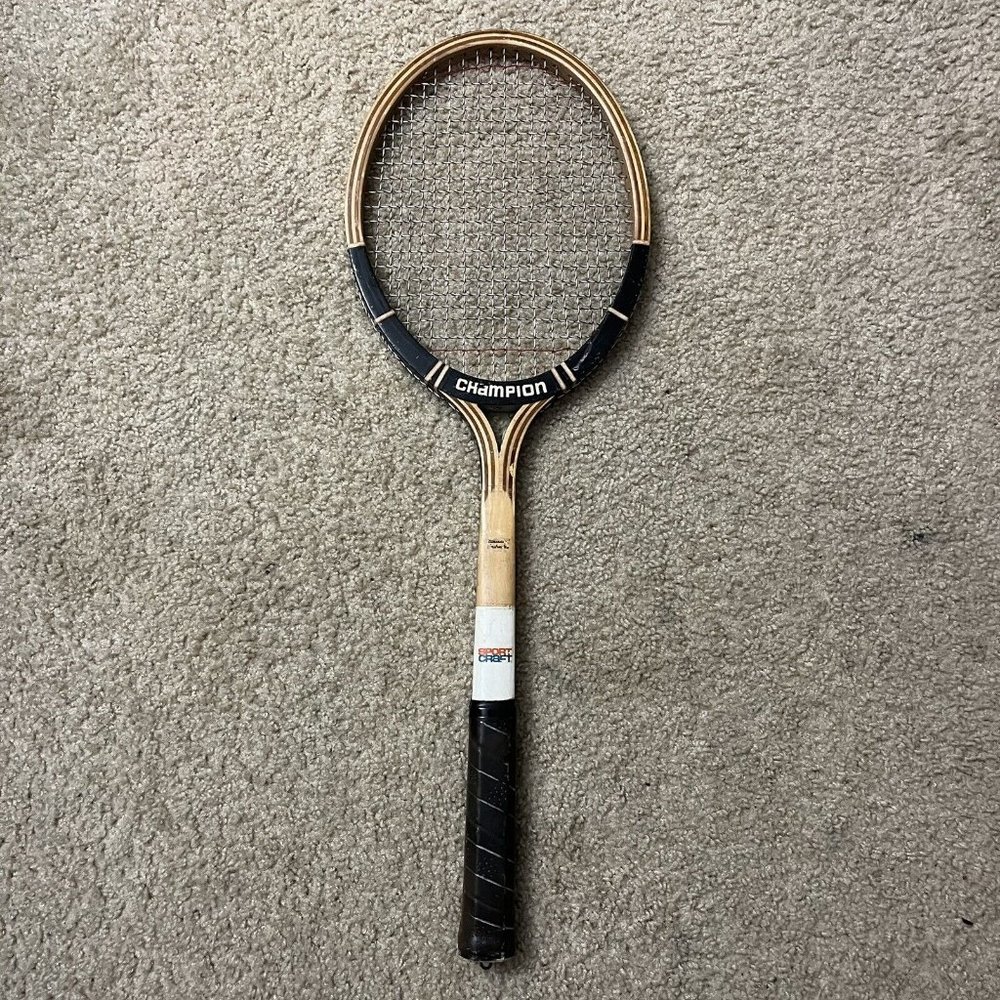Vintage Antique Sportcraft Wooden Badminton Racquet Competition Model 20123